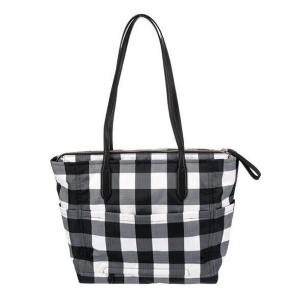 Kate Spade Chelsea Buffalo Plaid Gingham Tote EUC Clean - Picture 2 of 14
